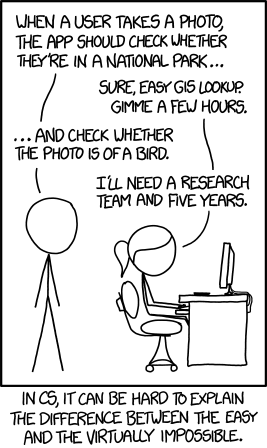 Rysunek xkcd na temat zadań programistycznych
